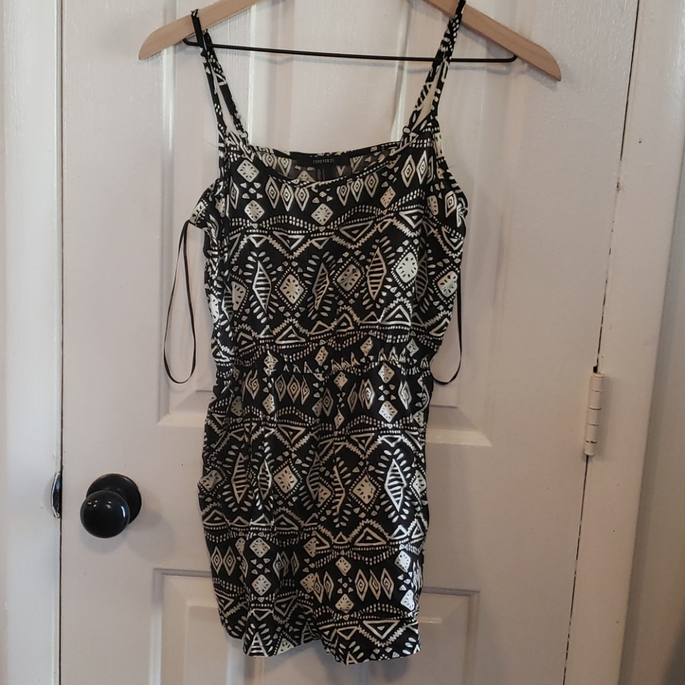 Forever 21 Black & White Romper | S